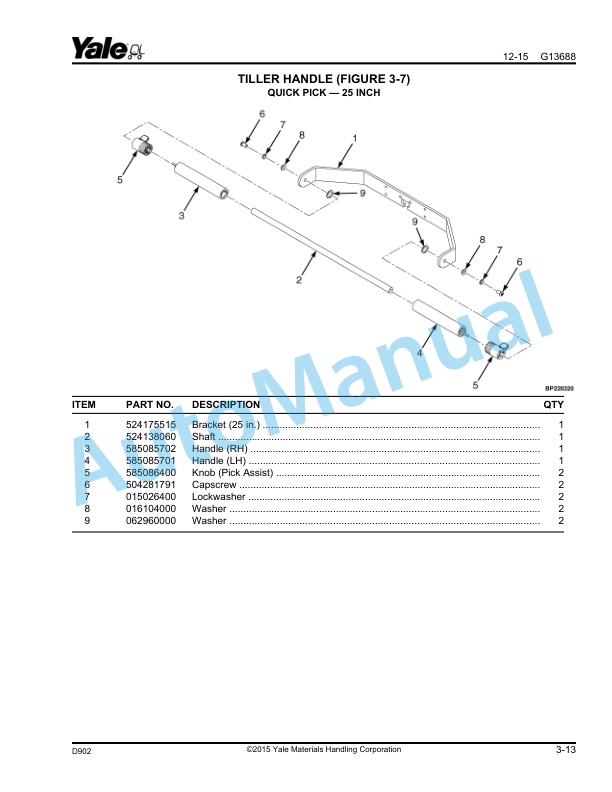 Yale D902 MTR005-F Parts Manual 550142683 3 Yale D902 MTR005-F Parts Manual 550142683 - Image 3