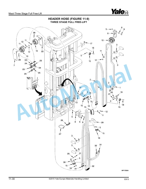 Yale E813 GDP-GLP35-40LJ, GDP-GLP45-55MJ Parts Manual 524208464 4 Yale E813 GDP-GLP35-40LJ, GDP-GLP45-55MJ Parts Manual 524208464 - Image 4