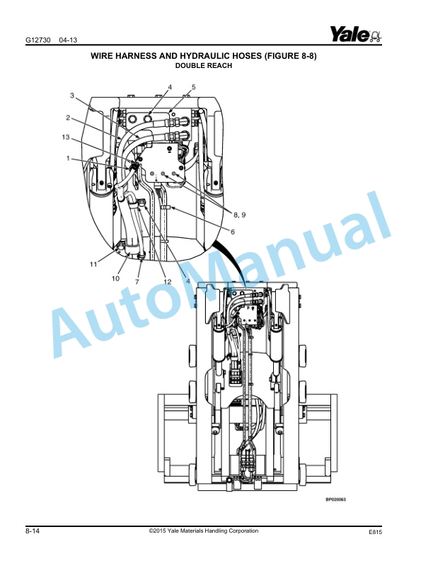 Yale E815 NDR030EB, NR040EB, NR035EB Parts Manual 550073163 3 Yale E815 NDR030EB, NR040EB, NR035EB Parts Manual 550073163 - Image 3