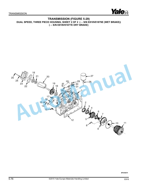 Yale E818 GLC40-45-55VX, GLC55SVX Parts Manual 524262291 2 Yale E818 GLC40-45-55VX, GLC55SVX Parts Manual 524262291 - Image 2