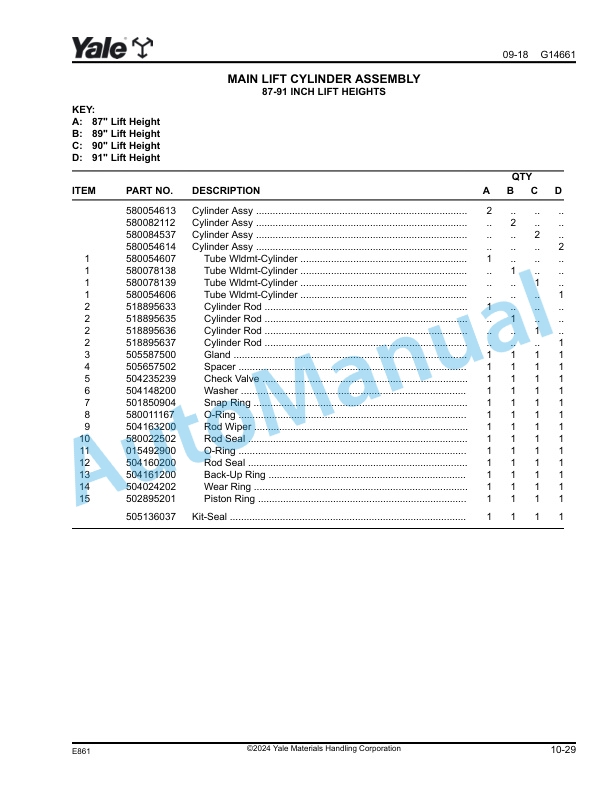 Yale E861 NR035EC, NR040EC, NR045EC, NDR30EC, NDR35EC Parts Manual 550191522 3 Yale E861 NR035EC, NR040EC, NR045EC, NDR30EC, NDR35EC Parts Manual 550191522 - Image 3