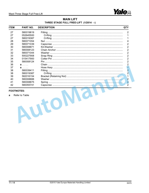 Yale E879 GLC-GDC60-70VX Parts Manual 550048578 5 Yale E879 GLC-GDC60-70VX Parts Manual 550048578 - Image 5