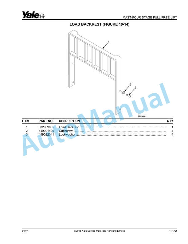 Yale F807 ERP1.6-1.8-2.0ATF Parts Manual 524205797 5 Yale F807 ERP1.6-1.8-2.0ATF Parts Manual 524205797 - Image 5