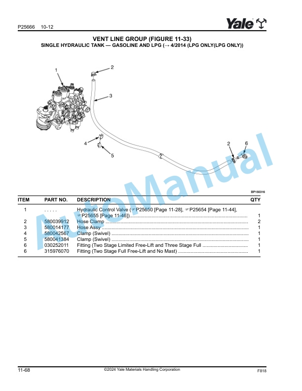Yale F818 GC-GLC080-120VX, GC-GLC080-100VXBCS, GC-GLC120SVX, GC-GLC120VXPRS Parts Manual 550064298 3 Yale F818 GC-GLC080-120VX, GC-GLC080-100VXBCS, GC-GLC120SVX, GC-GLC120VXPRS Parts Manual 550064298 - Image 3