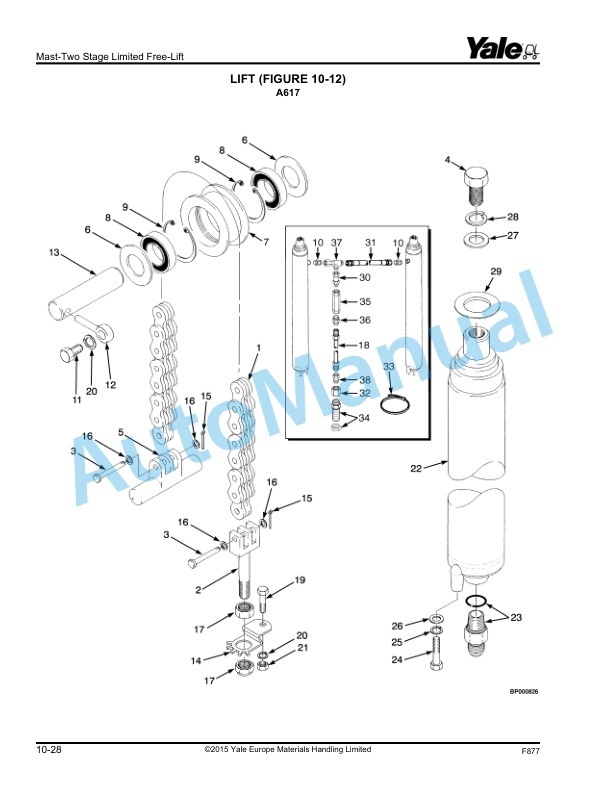 Yale F877 GDP130EC, GDP140EC, GDP160EC Parts Manual 550061716 5 Yale F877 GDP130EC, GDP140EC, GDP160EC Parts Manual 550061716 - Image 5