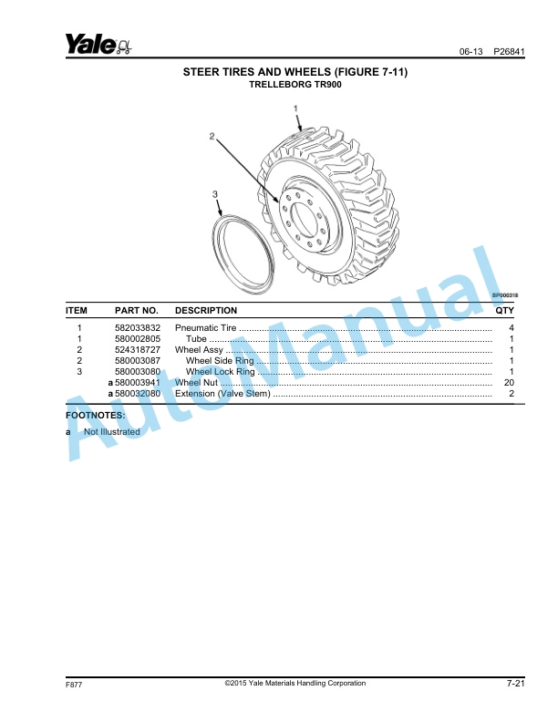 Yale F877 GDP300EC, GDP330EC, GDP360EC Parts Manual 550061713 3 Yale F877 GDP300EC, GDP330EC, GDP360EC Parts Manual 550061713 - Image 3