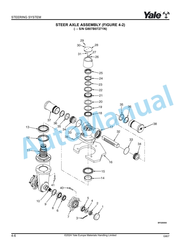 Yale G807 ERP15VT, 16VT, 18VT, 20VT Parts Manual 524308696 2 Yale G807 ERP15VT, 16VT, 18VT, 20VT Parts Manual 524308696 - Image 2