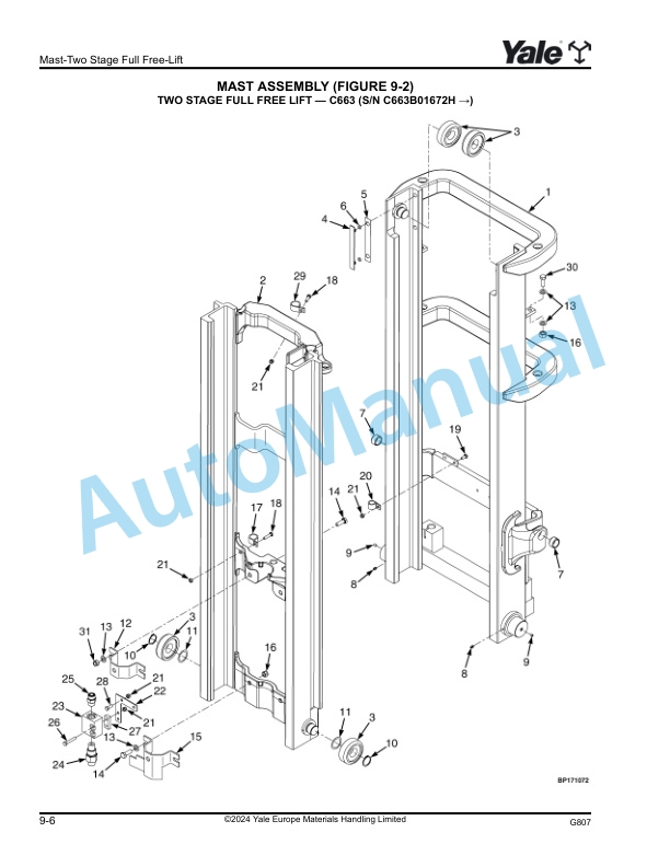 Yale G807 ERP15VT, 16VT, 18VT, 20VT Parts Manual 524308696 5 Yale G807 ERP15VT, 16VT, 18VT, 20VT Parts Manual 524308696 - Image 5