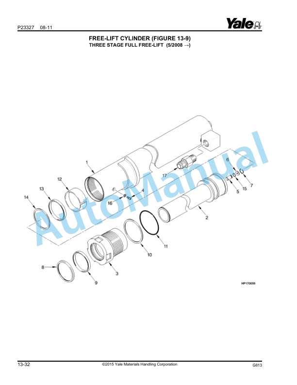 Yale G813 GP080-120VX, GLP080-120VX, GDP080-120VX Veracitor Parts Manual 524329168 5 Yale G813 GP080-120VX, GLP080-120VX, GDP080-120VX Veracitor Parts Manual 524329168 - Image 5