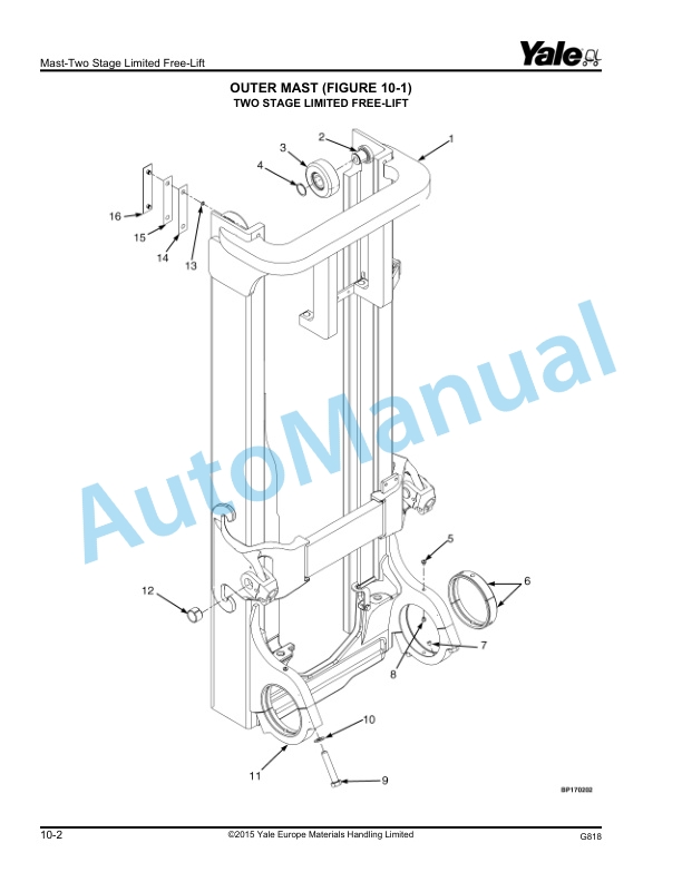 Yale G818 GLC40VX, GLC45VX, GLC55VX, GLC55SVX Parts Manual 550118396 3 Yale G818 GLC40VX, GLC45VX, GLC55VX, GLC55SVX Parts Manual 550118396 - Image 3