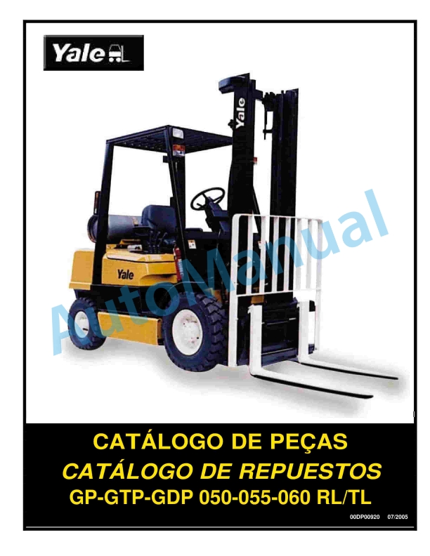 Yale GP-GTP-GDP 050-055-060 RL-TL Parts Manual 00DP00920 ITA 1 Yale GP-GTP-GDP 050-055-060 RL-TL Parts Manual 00DP00920 ITA