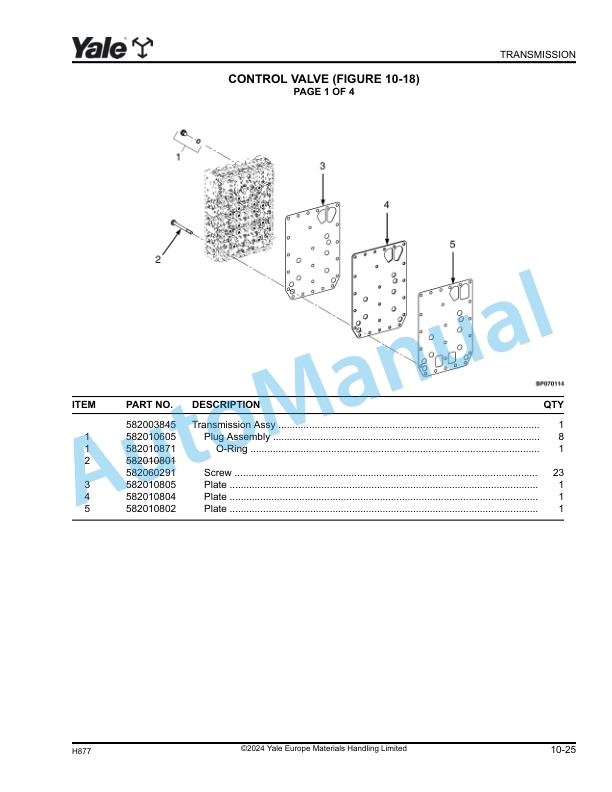 Yale H877 GDP130EC, GDP140EC, GDP160EC Parts Manual 550201457 3 Yale H877 GDP130EC, GDP140EC, GDP160EC Parts Manual 550201457 - Image 3