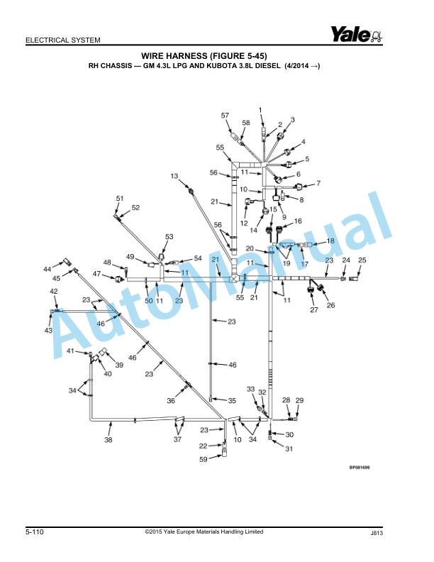Yale J813 GLP-GDP40VX5, 40VX6, 45VX6, 45SVX5, 50VX, 55VX Parts Manual 550068680 2 Yale J813 GLP-GDP40VX5, 40VX6, 45VX6, 45SVX5, 50VX, 55VX Parts Manual 550068680 - Image 2
