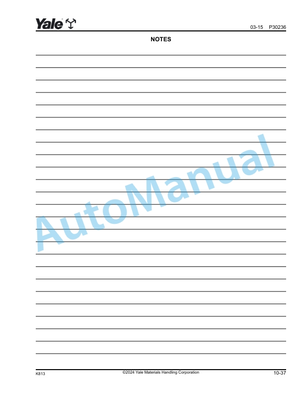 Yale K813 GP-GLP-GDP80-120VX Parts Manual 550118539 2 Yale K813 GP-GLP-GDP80-120VX Parts Manual 550118539 - Image 2