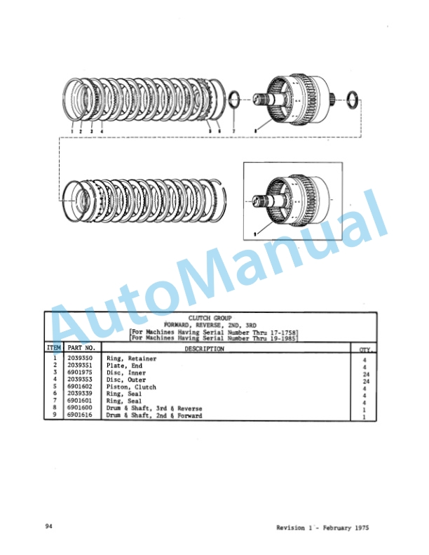 Yale TB083 O-K 1700-1900 Loader Parts Manual 2022971 2 Yale TB083 O-K 1700-1900 Loader Parts Manual 2022971-2