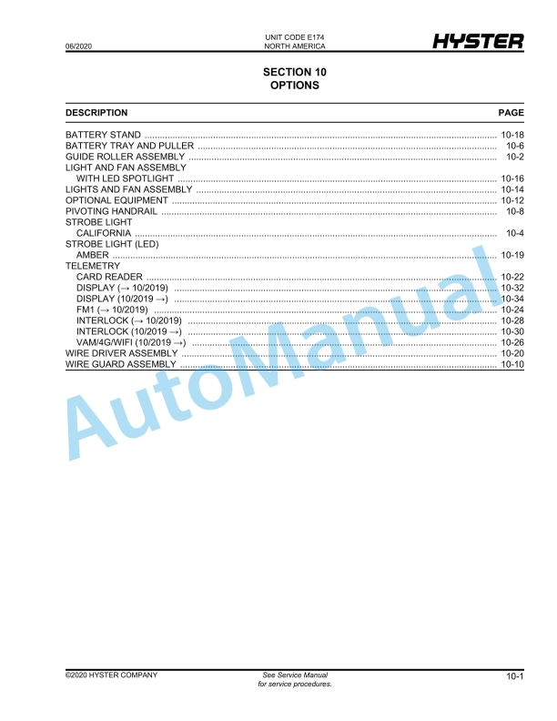 Hyster 3000 lb. Capacity R30XMS3 (E174) Parts Manual 5 Hyster 3000 lb. Capacity R30XMS3 (E174) Parts Manual - Image 5