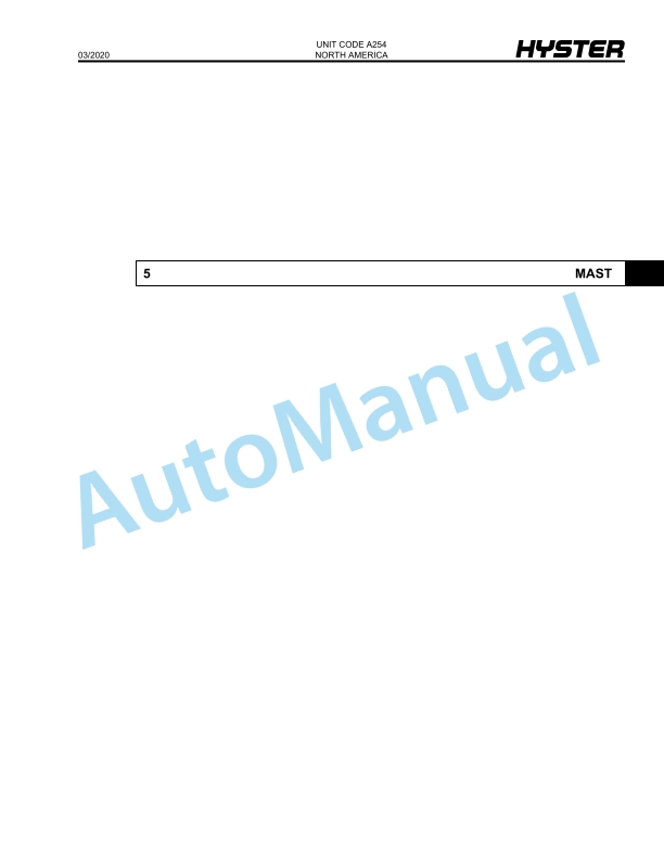 Hyster AP20Z (A254) Parts Manual 3 Hyster AP20Z (A254) Parts Manual - Image 3
