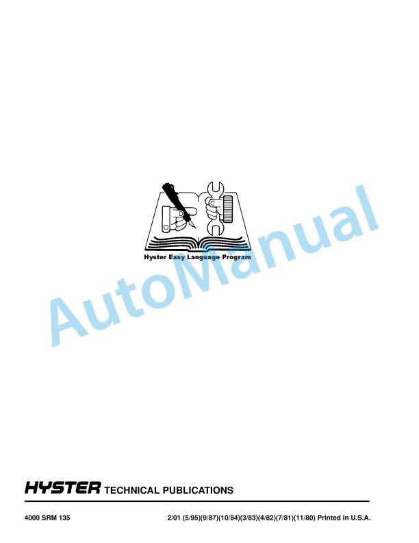 Hyster B187 (S40-60XL) Parts Manual 5 Hyster B187 (S40-60XL) Parts Manual - Image 5