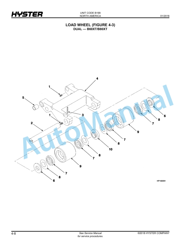 Hyster B60-80XT, C60-80XT (B199) Walkie-Rider Parts Manual 5 Hyster B60-80XT, C60-80XT (B199) Walkie-Rider Parts Manual - Image 5