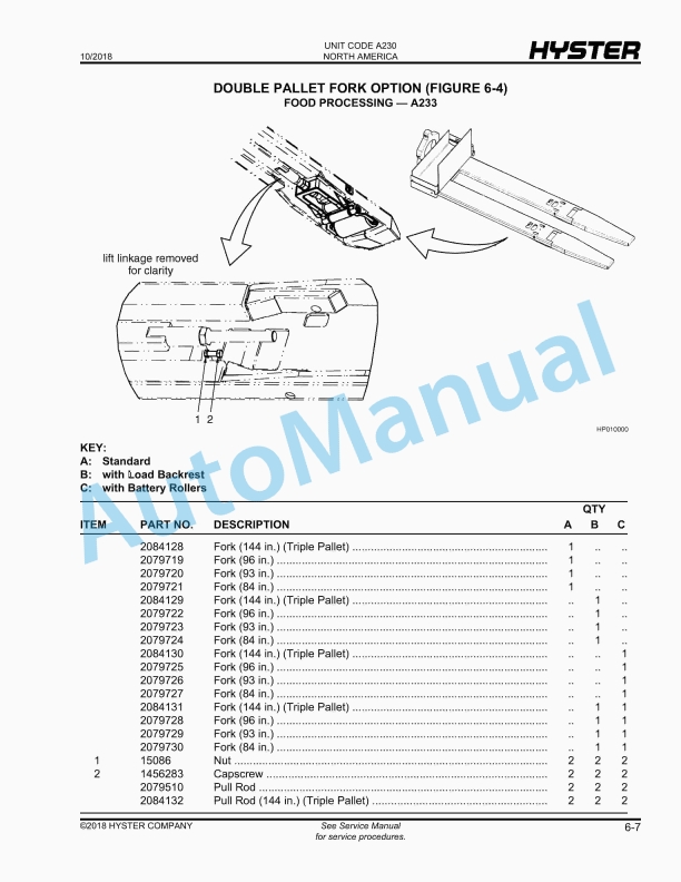 Hyster B60Z (A230), B80Z (A233) Rider Parts Manual 5 Hyster B60Z (A230), B80Z (A233) Rider Parts Manual - Image 5