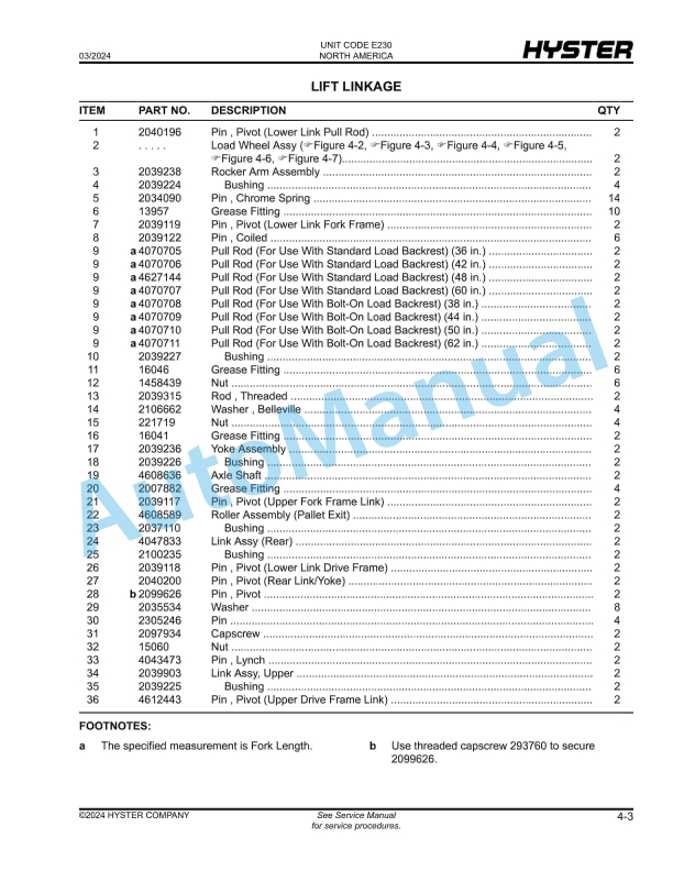 Hyster B60ZAC2 (E230) Parts Manual 3 Hyster B60ZAC2 (E230) Parts Manual - Image 3