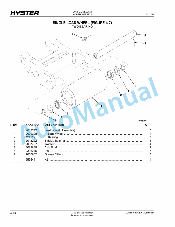 Hyster C60Z (A478), C80Z (A479) Parts Manual 3 Hyster C60Z (A478), C80Z (A479) Parts Manual - Image 3