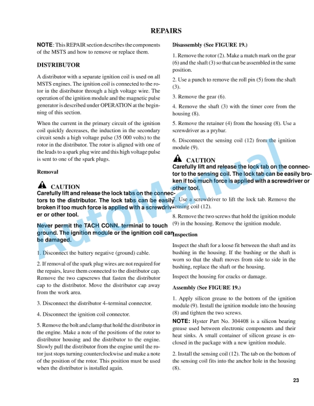 Hyster D187 (S2.00-3.20XM) Service Manual 2 Hyster D187 (S2.00-3.20XM) Service Manual - Image 2