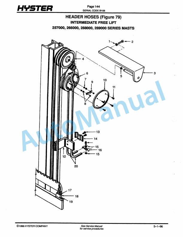 Hyster E30-40-50B, E60BS (E108) Electric Parts Manual 2 Hyster E30-40-50B, E60BS (E108) Electric Parts Manual-2