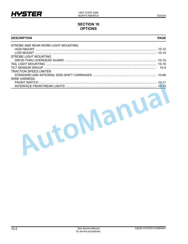 Hyster E30XN, E35XN, E40XN (A269) Parts Manual 5 Hyster E30XN, E35XN, E40XN (A269) Parts Manual - Image 5