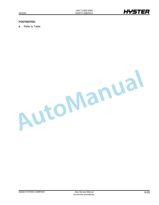 Hyster E70Z, E80Z, E100Z, E100ZS, E120Z (E098) Parts Manual 4 Hyster E70Z, E80Z, E100Z, E100ZS, E120Z (E098) Parts Manual - Image 4