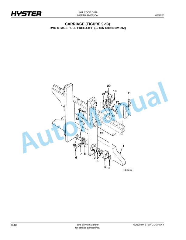 Hyster E80-120XL3, E100XL3S (C098) Electric Parts Manual 5 Hyster E80-120XL3, E100XL3S (C098) Electric Parts Manual - Image 5