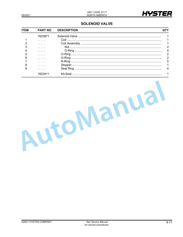 Hyster H1050HD-16CH, H1150HD-16CH (G117) Parts Manual 5 Hyster H1050HD-16CH, H1150HD-16CH (G117) Parts Manual - Image 5