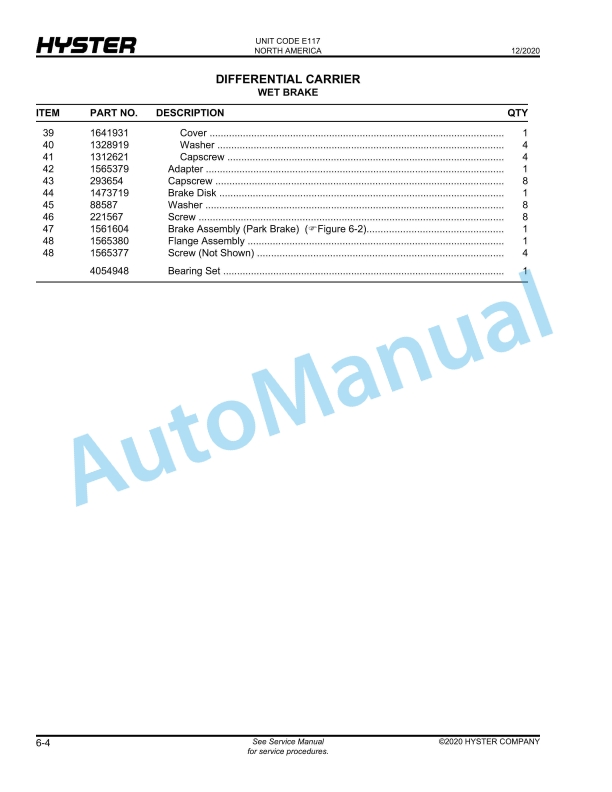 Hyster H1050HD-CH, H1150HD-CH (E117) Challenger Parts Manual 3 Hyster H1050HD-CH, H1150HD-CH (E117) Challenger Parts Manual - Image 3
