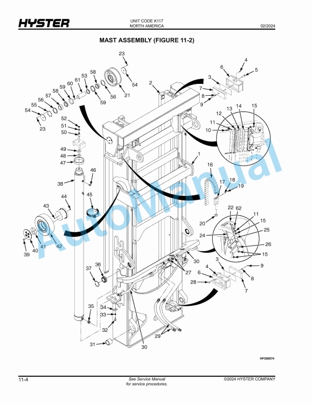 Hyster H1050XD-CH, H1150XD-CH (K117) Parts Manual 5 Hyster H1050XD-CH, H1150XD-CH (K117) Parts Manual - Image 5