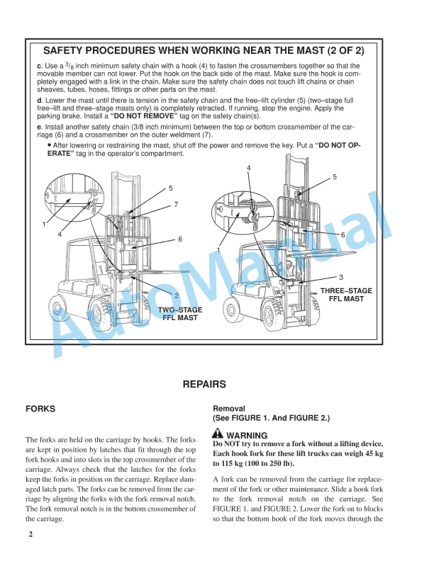 Hyster H1.50-1.75XM, H2.00XMS Frame Maintenance And Repair 4 Hyster H1.50-1.75XM, H2.00XMS Frame Maintenance And Repair - Image 4