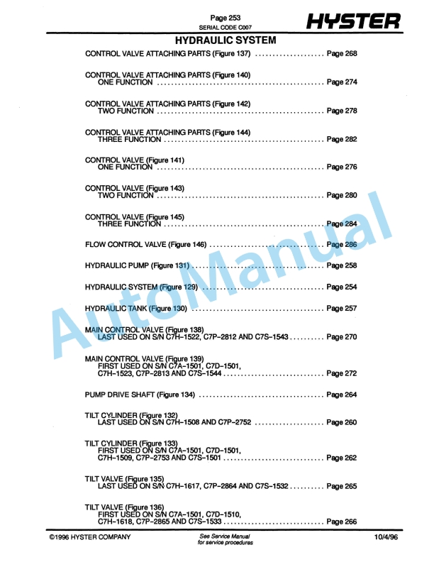 Hyster H150H, H165H, H180H, H200HS, H200H, H225H, H250H, H275H, P150B, P200B (C007) Challenger Parts Manual 3 Hyster H150H, H165H, H180H, H200HS, H200H, H225H, H250H, H275H, P150B, P200B (C007) Challenger Parts Manual-3