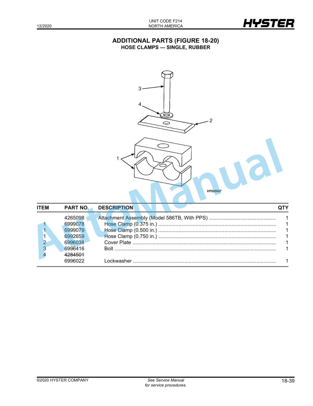 Hyster H180XD-EC6 to H230XD-ECD9 (F214) Parts Manual 5 Hyster H180XD-EC6 to H230XD-ECD9 (F214) Parts Manual - Image 5