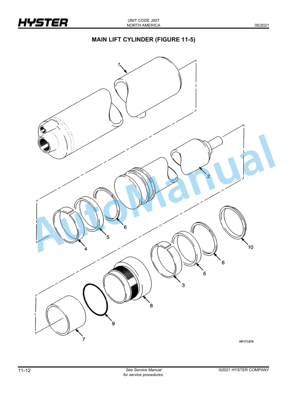 Hyster H190HD2, H210HD2, H230HD2, H230HDS2, H250HD2, H280HD2 (J007) Parts Manual 5 Hyster H190HD2, H210HD2, H230HD2, H230HDS2, H250HD2, H280HD2 (J007) Parts Manual - Image 5