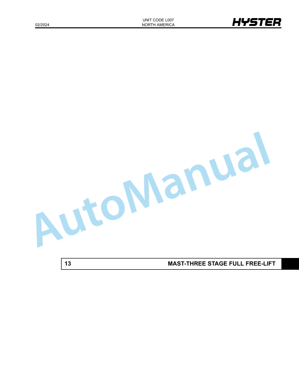 Hyster H190HD2, H210HD2, H230HD2, H230HDS2, H250HD2, H280HD2 (L007) Parts Manual 5 Hyster H190HD2, H210HD2, H230HD2, H230HDS2, H250HD2, H280HD2 (L007) Parts Manual - Image 5