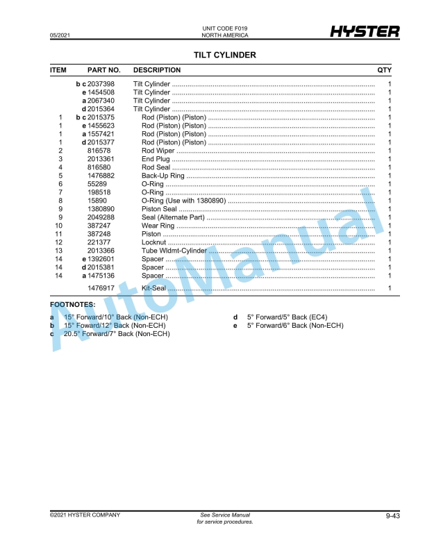 Hyster H300-350HD, H360HD-EC (F019) Challenger Parts Manual 4 Hyster H300-350HD, H360HD-EC (F019) Challenger Parts Manual - Image 4