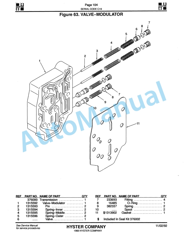Hyster H300-360XL, H330XL-EC, H360XL-EC, H13.00-16.00XL, H10.00XL-12EC, H12.00XL-12EC (C19) Challenger Parts Manual 2 Hyster H300-360XL, H330XL-EC, H360XL-EC, H13.00-16.00XL, H10.00XL-12EC, H12.00XL-12EC (C19) Challenger Parts Manual-2