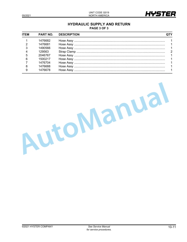 Hyster H300HD, H330HD, H360HD, H360HD-12EC (G019) Parts Manual 4 Hyster H300HD, H330HD, H360HD, H360HD-12EC (G019) Parts Manual - Image 4