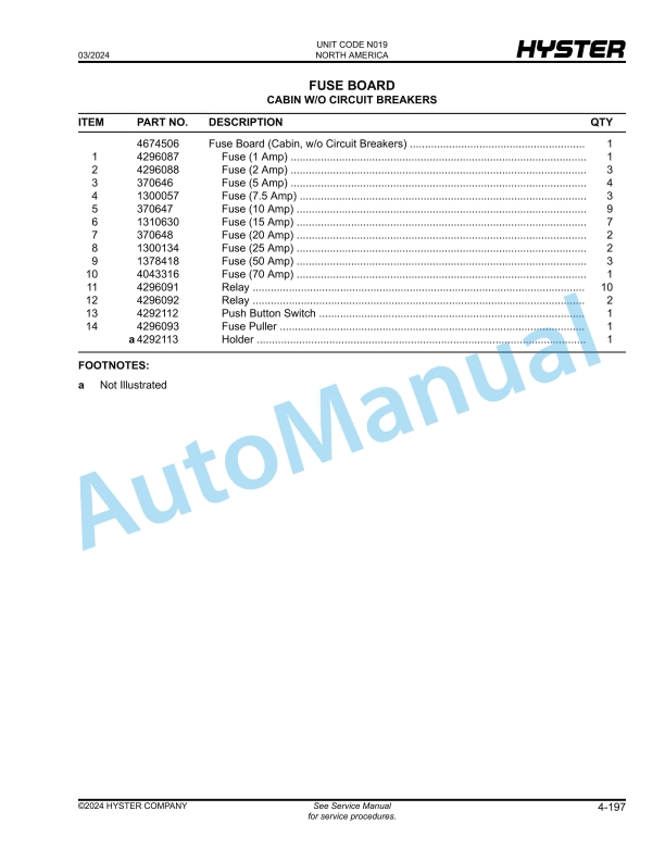 Hyster H300XD, H330XD, H360XD, H150XD-EC4, H210XD48, H230XD48, H250XD48 (N019) Parts Manual 2 Hyster H300XD, H330XD, H360XD, H150XD-EC4, H210XD48, H230XD48, H250XD48 (N019) Parts Manual - Image 2