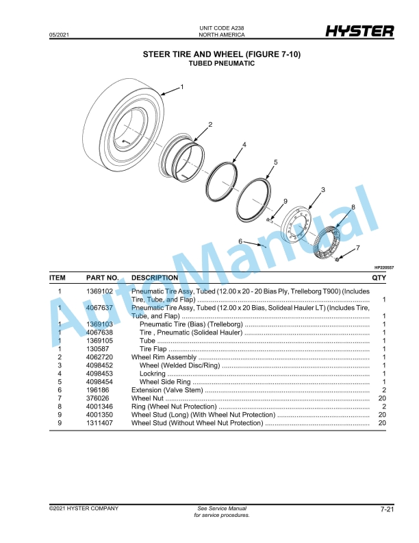 Hyster H360-36HD, H360-48HD (A238) Parts Manual 3 Hyster H360-36HD, H360-48HD (A238) Parts Manual - Image 3