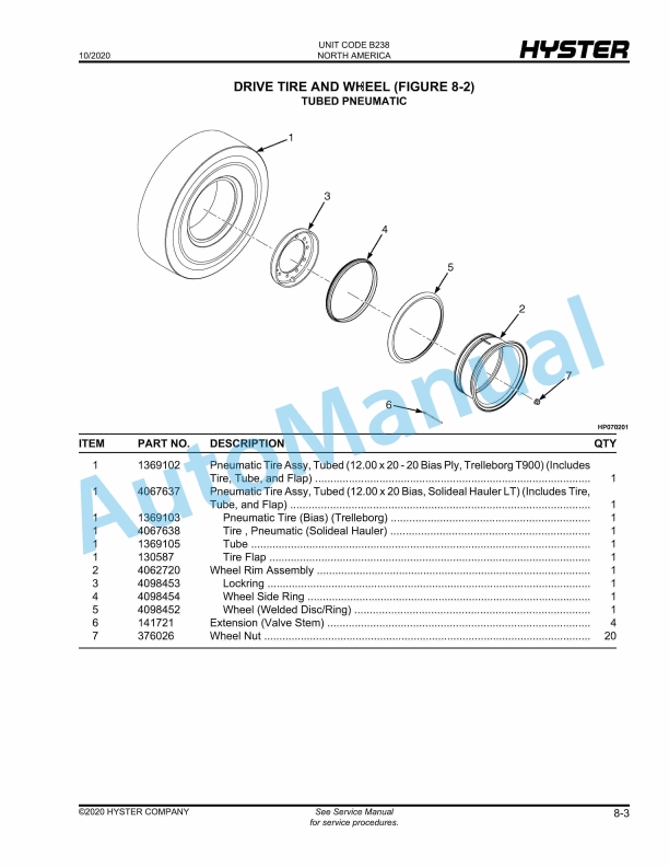 Hyster H360-36HD, H360-48HD (B238) Parts Manual 3 Hyster H360-36HD, H360-48HD (B238) Parts Manual - Image 3