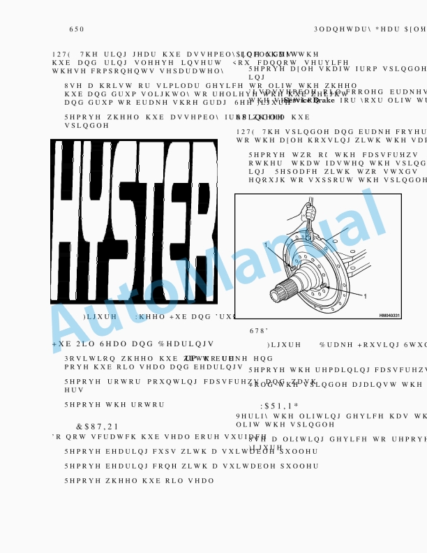 Hyster H36.00-48.00E to HR45H Four-Speed Powershift Transmission Maintenance And Repair 5 Hyster H36.00-48.00E to HR45H Four-Speed Powershift Transmission Maintenance And Repair - Image 5