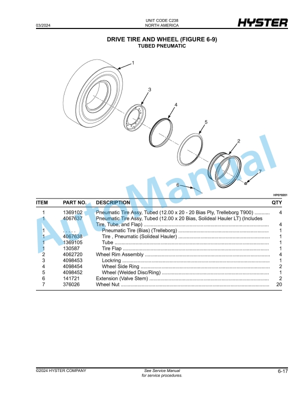 Hyster H360XD36, H360XD48 (C238) Parts Manual 3 Hyster H360XD36, H360XD48 (C238) Parts Manual - Image 3