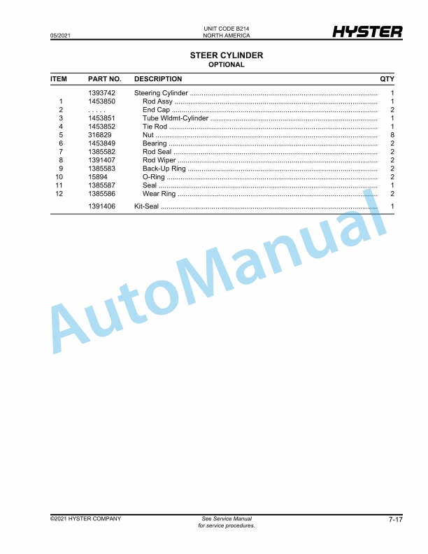 Hyster H400-500HD-EC (B214) Parts Manual 4 Hyster H400-500HD-EC (B214) Parts Manual - Image 4