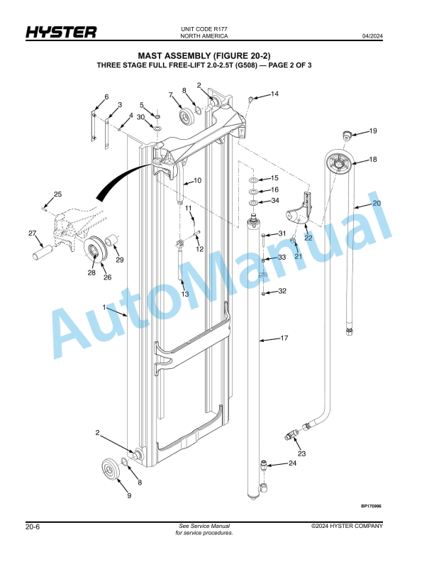 Hyster H40A, H50A, H60A, H70A (R177) Parts Manual 5 Hyster H40A, H50A, H60A, H70A (R177) Parts Manual - Image 5