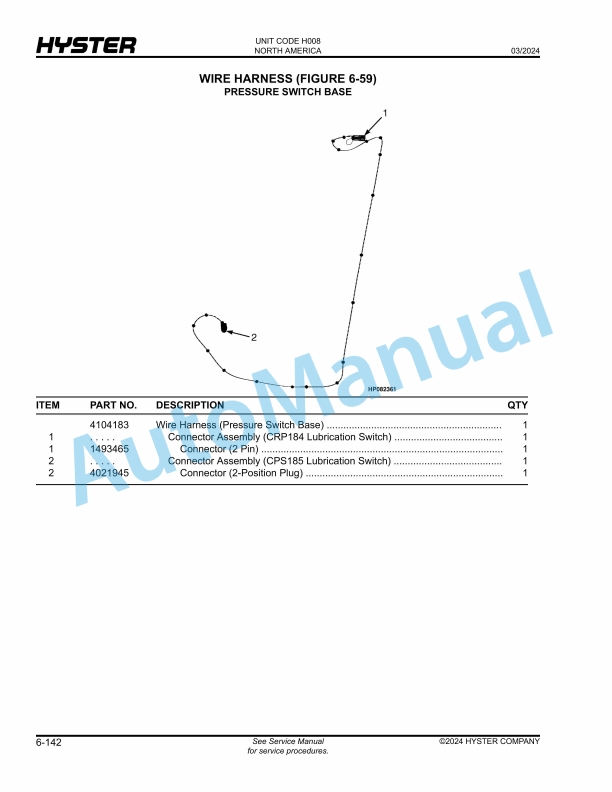 Hyster H550HD, H650HD, H700HD, H550HDS, H650HDS, H700HDS (H008) Parts Manual 2 Hyster H550HD, H650HD, H700HD, H550HDS, H650HDS, H700HDS (H008) Parts Manual - Image 2